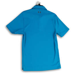 Mens Blue Spread Collar Short Sleeve Golf Polo Shirt Size Small alternative image