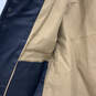 Mens Black Long Sleeve Stand Collar Full-Zip Biker Jacket Size Large image number 4
