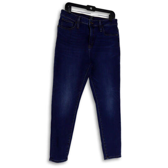 Womens Blue Denim Medium Wash Pockets Casual Skinny Leg Jeans Size 31 image number 1