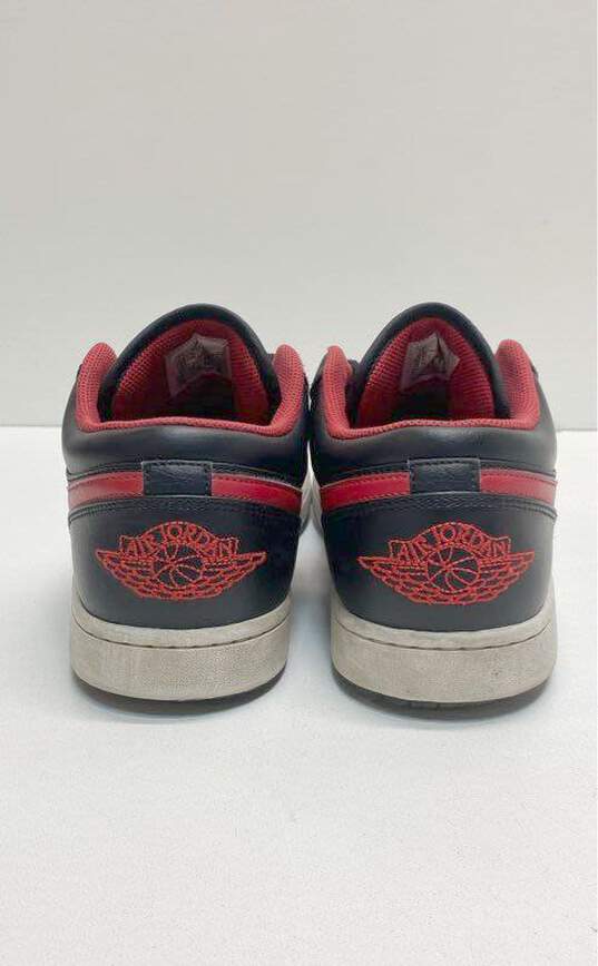 Air Jordan 553558-063 1 Low White Toe Black Sneakers Men's Size 13 image number 4