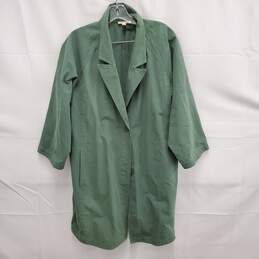 Eileen Fisher WM's Green Linen Organic Cotton & Hemp Canvas Jacket Size L