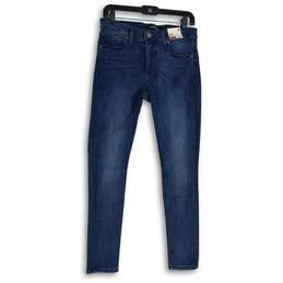 NWT Womens Blue Denim Stretch 5-Pocket Design Skinny Leg Legging Jeans Size 8S