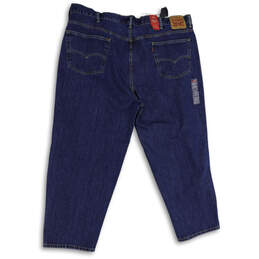 NWT Mens Blue Denim Blue Medium Wash 5 Pocket Design Cropped Jeans Sz 50x30 alternative image