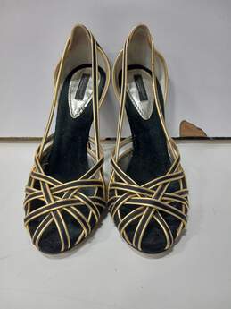 Vero Cuoio Women's Black & Gold Heels Size 40