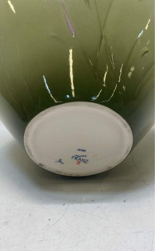 Franz Porcelain Vase 11 inch Tall Papillion Butterfly Ceramic Art image number 5