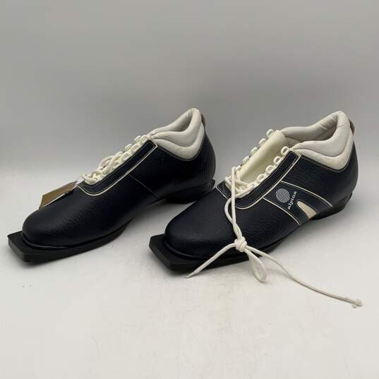 Alpina Mens Navy Blue White Leather Low Top Lace Up Ski Shoes Size 48 image number 2