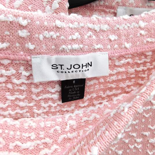 Women's St. John Collection Pink 2 Piece Knit Blazer & Skirt image number 6