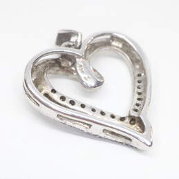 Sterling Silver Diamond Accent Heart Pendant - 3.0g alternative image