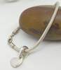 Chamilia Sterling Silver Bracelet w/ Dangle Heart Charm 15.6g image number 4