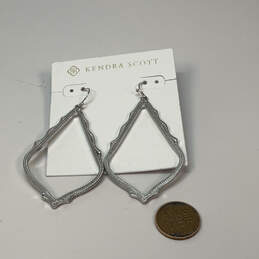 Designer Kendra Scott Silver-Tone Sophee Fashionable Drop Earrings w/ Bag alternative image