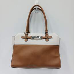 Women's Brown & Cream Guess Leather Purse