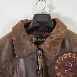 Bare Fox Vintage Men's Brown Leather Jacket SZ 2XL NWT alternative image