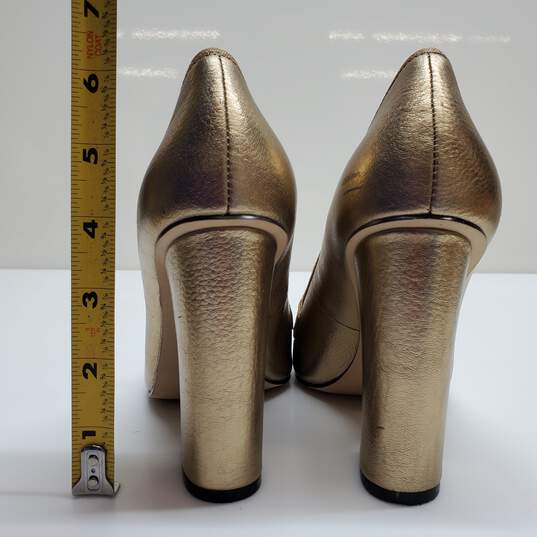 Aldo Gold Metallic Chunky Heel Sz 6 image number 3