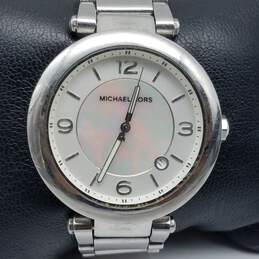 Michael Kors Cartier style, MOP Dial Stainless Steel Watch