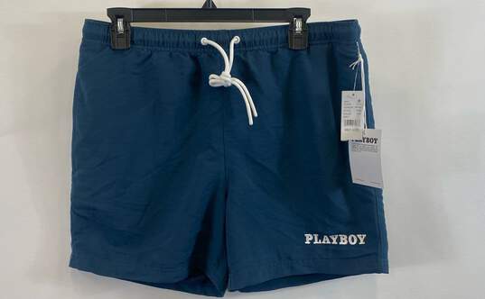 Playboy Men's Blue Swim Shorts- M NWT image number 1