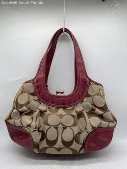 Coach Womens Red Brown Purse alternative image