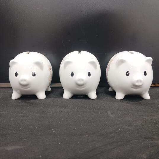 3 Assorted Precious Moments Mini Piggy Banks image number 2