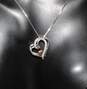 Sterling Silver 14K Rose Gold Accent Heart Pendant Necklace - 4.0g image number 3