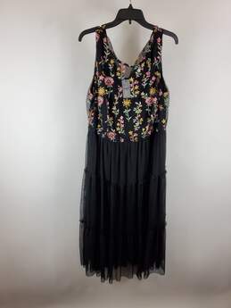 Lane Bryant Women Black & Floral Dress 18 NWT