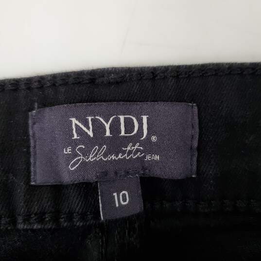 NWT NYDJ WM's Seamless Slim Bootcut Black Denim Jeans Size 10 image number 3