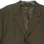 Mens Khaki Striped Long Sleeve Notch Lapel Three Button Blazer Size 52 image number 3