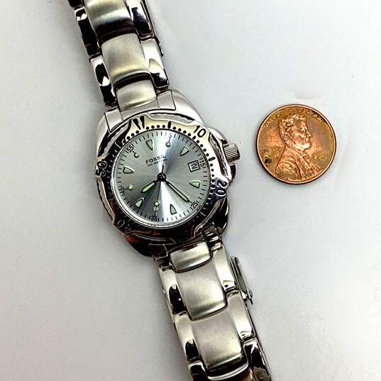 Designer Fossil PR-5105 Stainless Steel Round Dial Quartz Analog Wristwatch image number 4
