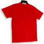 Unisex Red Switzerland Crew Neck Short Sleeve Pullover T-Shirt Size Medium image number 2