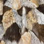 Vintage Dino Ricco Patchwork Brown Rabbit Fur Short Lined Coat Women's Size M image number 5