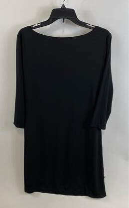 White House Black Market Womens Black Rhinestone Round Neck Mini Dress Size L alternative image