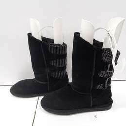 Bearpaw Women's Black Suede Snow Boots Size 10 alternative image