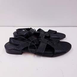 L'agence Leather Perforated Sandals Black 10 alternative image