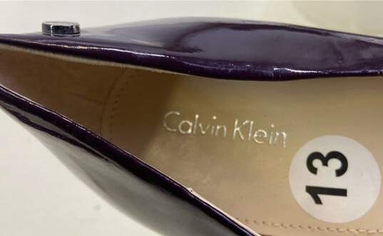 Calvin Klein Emmy Plum Platform Pump Heels Shoes Size 13 image number 7