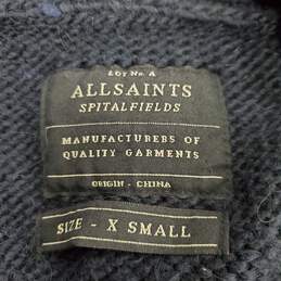 All Saints Women Blue Knit Sweatshirt XS