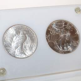 1923 Peace Dollar & 1993 American Silver Eagle Bullion Coin alternative image
