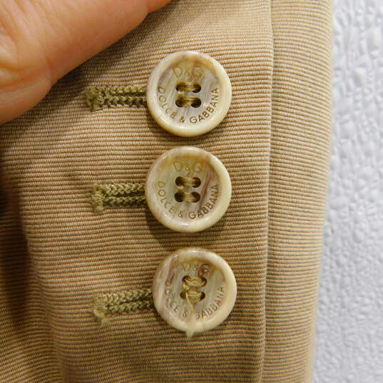 D&G Khaki Single Button Multicolor Lined Blazer image number 13