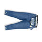 Women's Blue Raw Hem Denim High Rise Skinny Cropped Jeans Size 8 image number 1