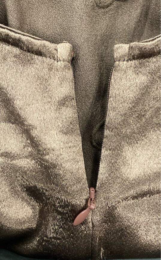 Anthropologie Women's Brown Lace/Satin Slip Dress- XSP image number 4