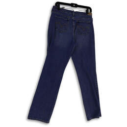 Womens Blue Denim Medium Wash Regular Fit Pockets Straight Leg Jeans Sz 10M alternative image