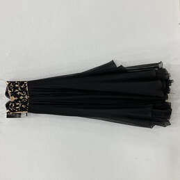 NWT Womens Black Beige Lace Strapless Beaded Back Zip Maxi Dress Size 00 alternative image