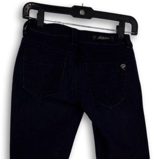 NWT Womens Black Stretch Denim Dark Wash Pockets Skinny Leg Jeans Size 23 image number 4