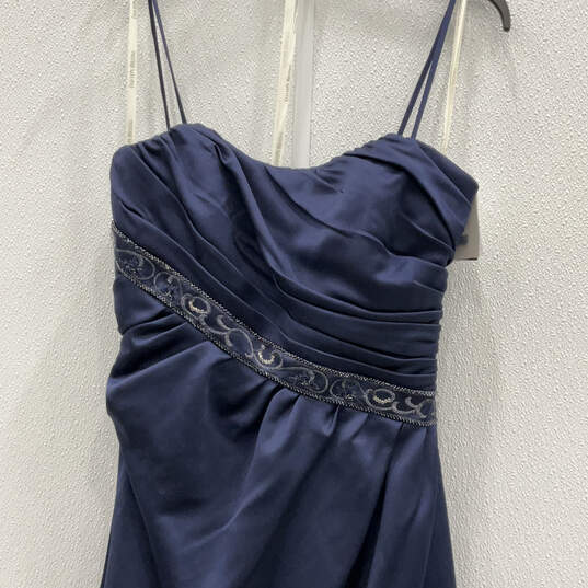 NWT Womens Blue Sleeveless Spaghetti Strap Pullover Maxi Dress Size 10 image number 3