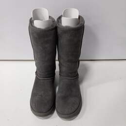 UGG Gray Tall Shearling Boots Women's Size 8