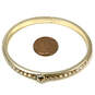 Designer Henri Bendel Gold-Tone Crystal Cut Stone Hinged Bangle Bracelet image number 4