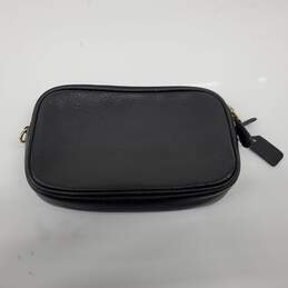Coach Sadie Black Pebbled Leather Double Zip Small Crossbody Clutch Bag alternative image