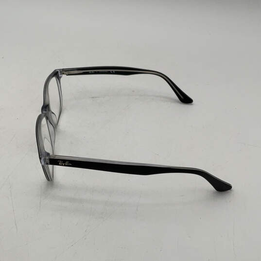 Mens Black 5375 2034 Black Modern Full Rim Rectangular Eyeglass Frame image number 5