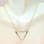 Artisan 925 Moonstone Triangle & Knot Pendants & Pearls Station Chain Necklaces image number 5