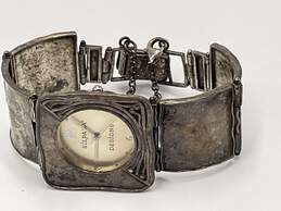 Silpada Womens Designs Hammered Sterling Silver Bracelet Wristwatch 57.3 g