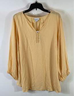 Liz Claiborne Orange Long Sleeve Blouse - Size 1X