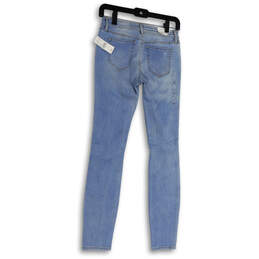 NWT Womens Blue Denim Stretch Distressed Pockets Skinny Leg Jeans Size 25 alternative image