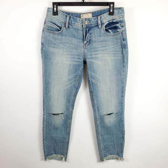 Free People Women Blue Washed Jeans Sz 28 image number 1